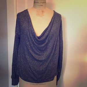 Free People Grey & Sparkle Top